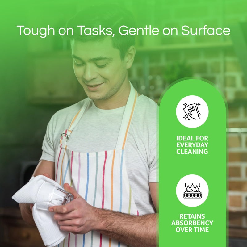 Towels N More 24 Pack 16x19 Bar Mop Towels White Absorbent Cotton Kitchen Towels - Quick Drying Towels - for Home, Restaurant, Bar Glass Cleaning Towels, Chef/Cook Etc. 30 oz - Image 4